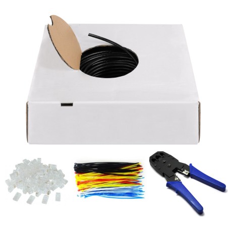MicroConnect UUTP CAT6 Outdoor 100m SET - High-Performance, Durable Ethernet Cable (KAB033-100)